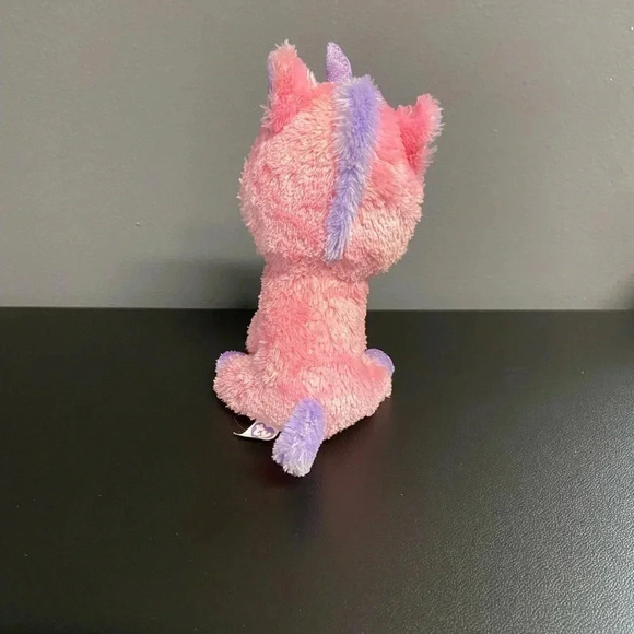 Ty Beanie Boos MAGIC the‎ Unicorn  6" Tall Plush Pink Purple Eyes - Picture 7 of 12